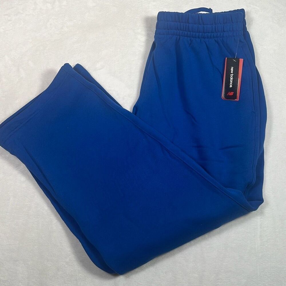 New Balance Fleece‎ Training casual warm Sweatpants Royal Blue NWT Men XL